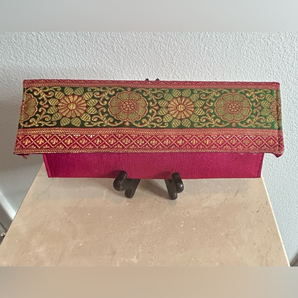 Silk Hand bag 10” Made in India